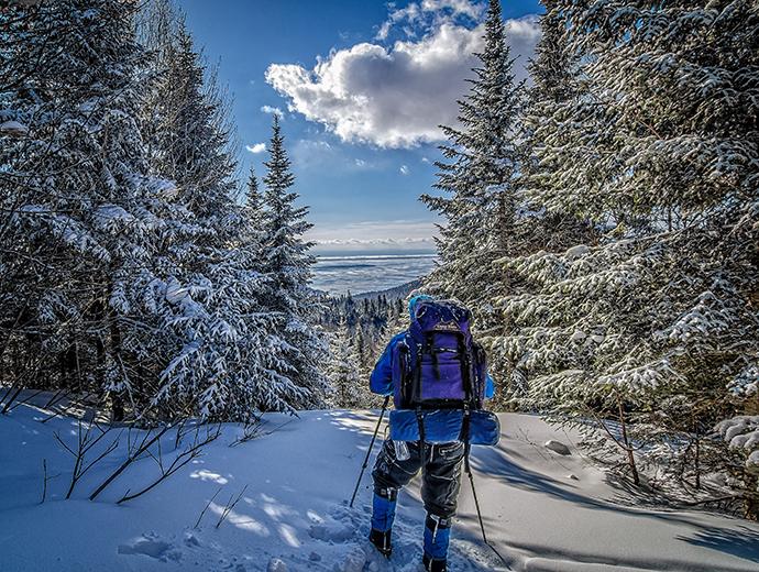 Sentier des Caps de Charlevoix - randonnée en raquettes