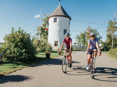 Cycliste dans la région de Portneuf