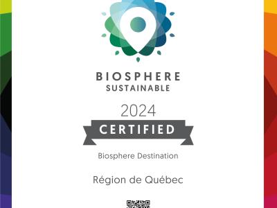 Certification Bisophere region de Quebec 2024