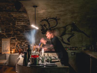 Tanière³ - Voûte Bar avec fresque