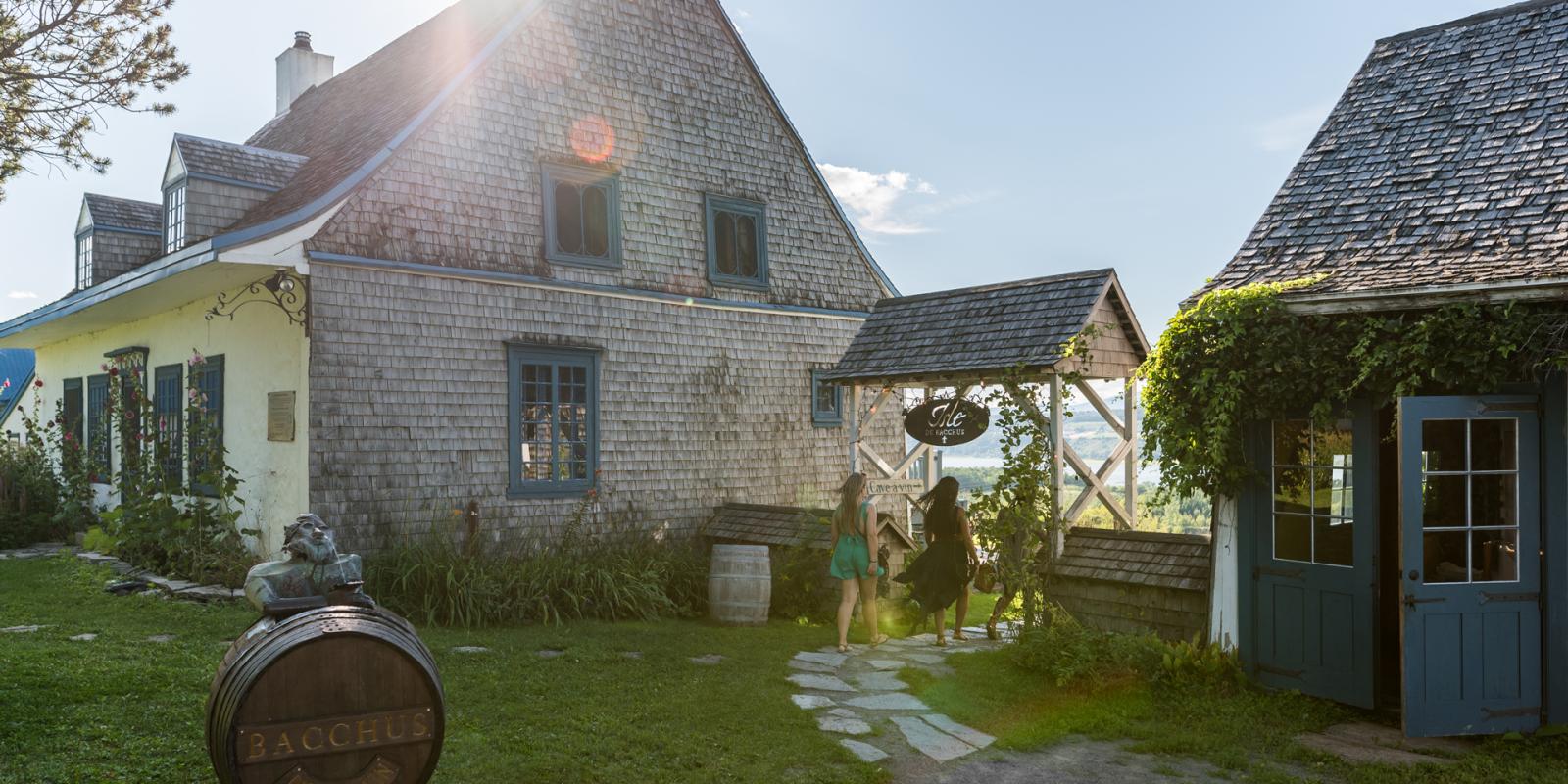 Le vignoble Isle de Bacchus à l' Île d'Orléans accueille les visiteurs.