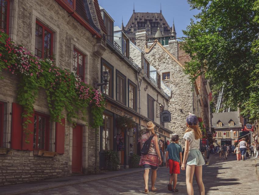 Famille dans le Petit-Champlain