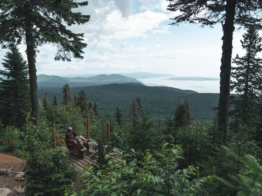 Vue sur le fleuve à partir du Sentier des Caps