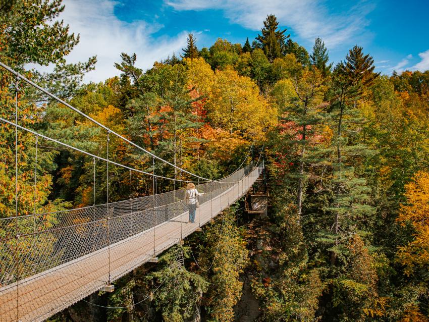 Suspended Brideg at Canyon Ste-Anne