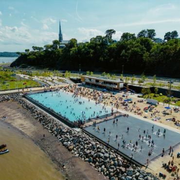 Vue aérienne de la Station de la Plage